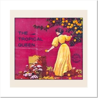 Tropical Queen crate label, circa 1888 - 1899 Posters and Art